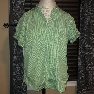 Liz Claiborne Green Plaid Shirt - XL